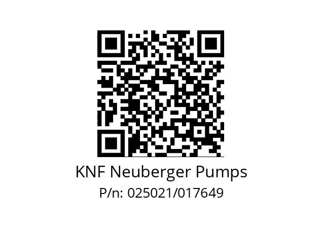   KNF Neuberger Pumps 025021/017649