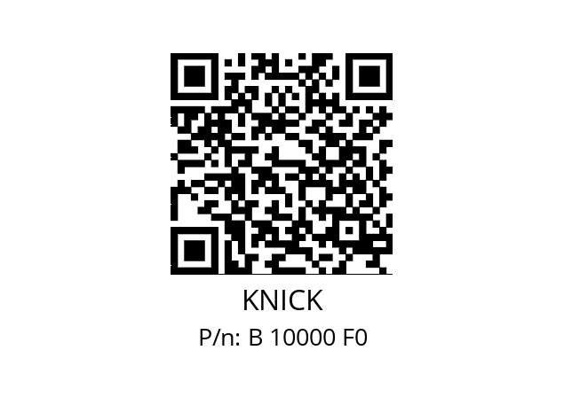   KNICK B 10000 F0