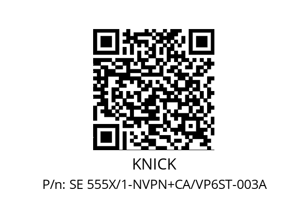   KNICK SE 555X/1-NVPN+CA/VP6ST-003A