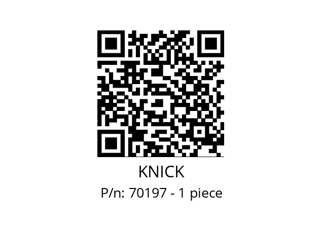   KNICK 70197 - 1 piece