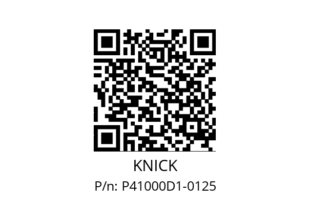   KNICK P41000D1-0125