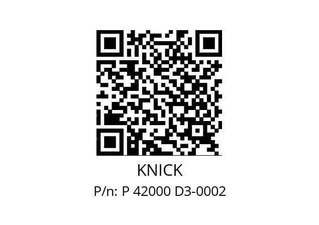   KNICK P 42000 D3-0002