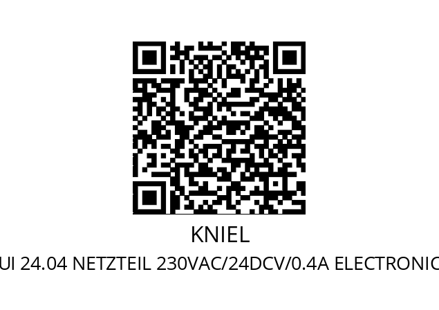   KNIEL BUI 24.04 NETZTEIL 230VAC/24DCV/0.4A ELECTRONIC CARD