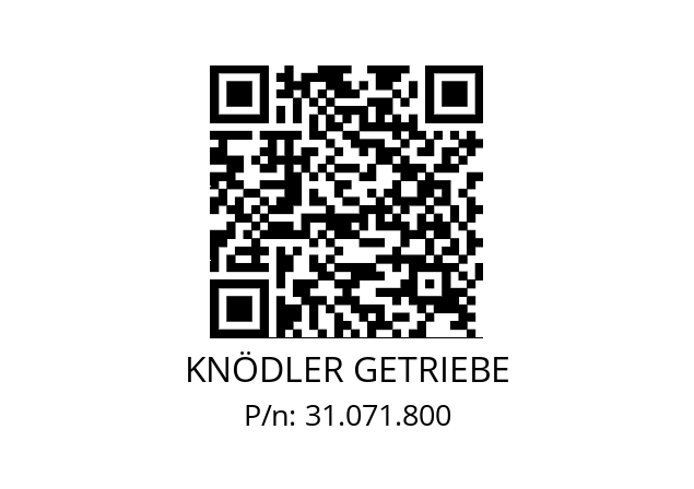   KNÖDLER GETRIEBE 31.071.800