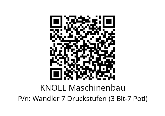   KNOLL Maschinenbau Wandler 7 Druckstufen (3 Bit-7 Poti)