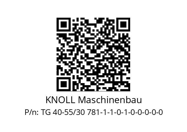   KNOLL Maschinenbau TG 40-55/30 781-1-1-0-1-0-0-0-0-0