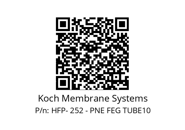   Koch Membrane Systems HFP- 252 - PNE FEG TUBE10