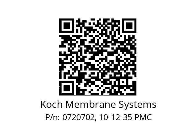   Koch Membrane Systems 0720702, 10-12-35 PMC