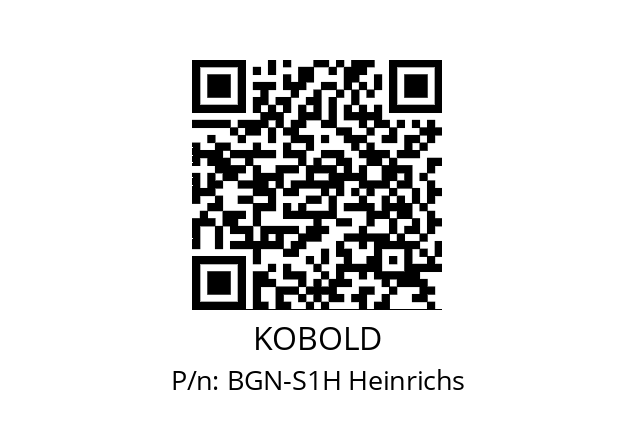   KOBOLD BGN-S1H Heinrichs