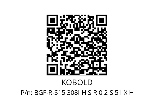   KOBOLD BGF-R-S15 308I H S R 0 2 S 5 I X H