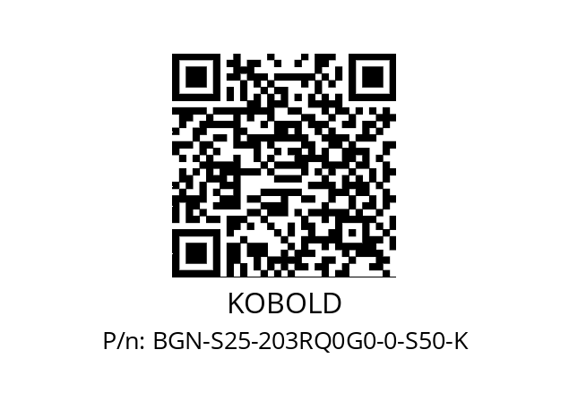   KOBOLD BGN-S25-203RQ0G0-0-S50-K