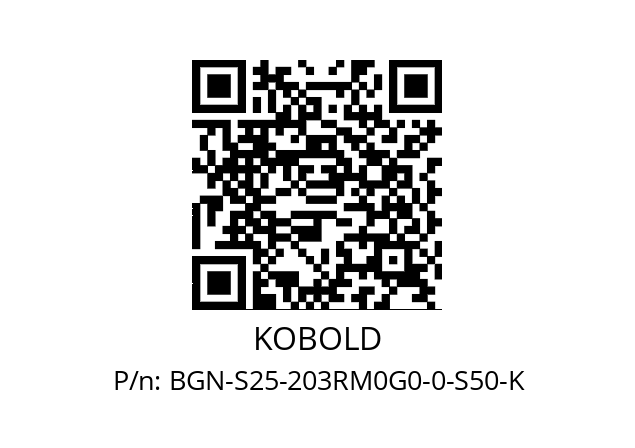   KOBOLD BGN-S25-203RM0G0-0-S50-K