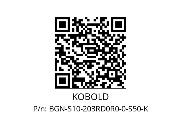   KOBOLD BGN-S10-203RD0R0-0-S50-K