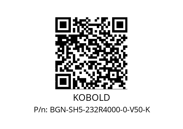   KOBOLD BGN-SH5-232R4000-0-V50-K