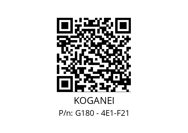   KOGANEI G180 - 4E1-F21