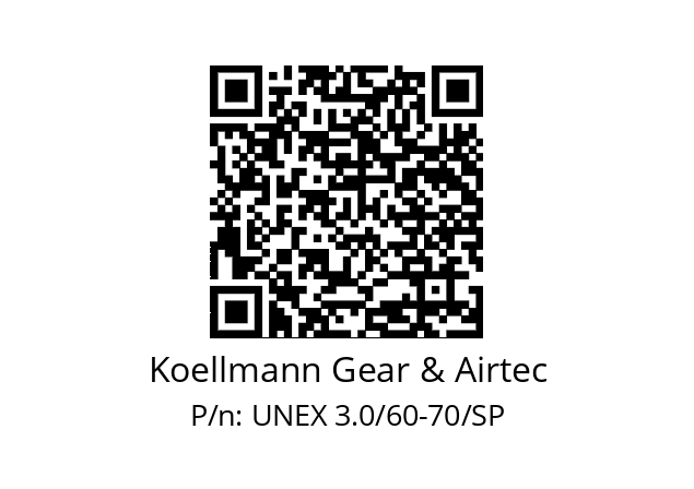   Koellmann Gear & Airtec UNEX 3.0/60-70/SP