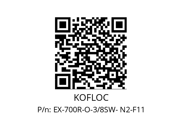   KOFLOC EX-700R-O-3/8SW- N2-F11