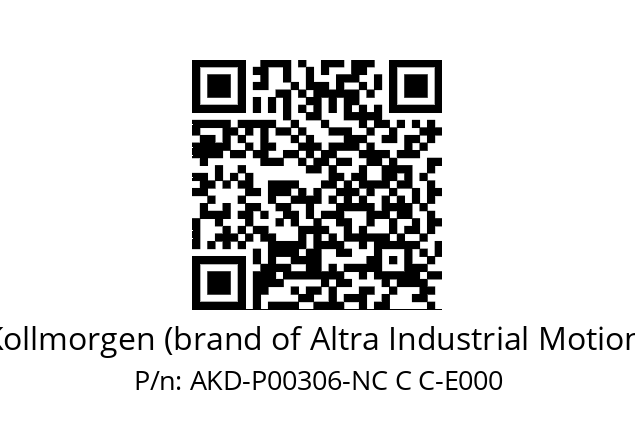   Kollmorgen (brand of Altra Industrial Motion) AKD-P00306-NC C C-E000