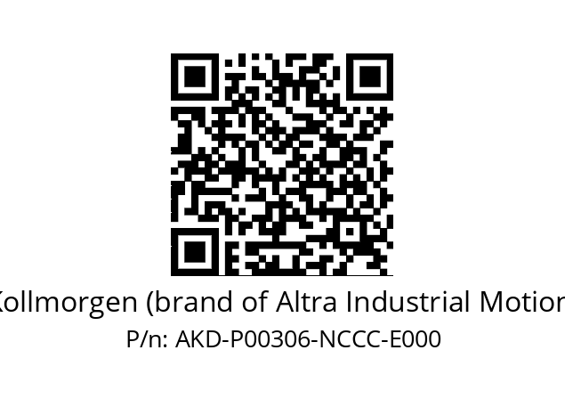   Kollmorgen (brand of Altra Industrial Motion) AKD-P00306-NСCC-E000