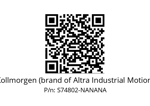   Kollmorgen (brand of Altra Industrial Motion) S74802-NANANA