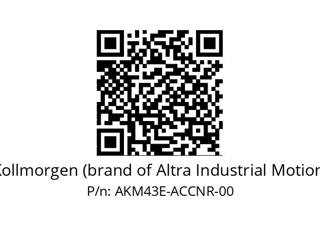   Kollmorgen (brand of Altra Industrial Motion) AKM43E-ACCNR-00