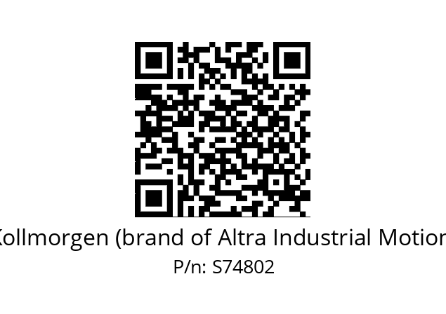   Kollmorgen (brand of Altra Industrial Motion) S74802