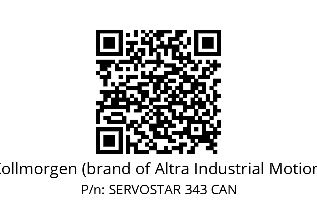   Kollmorgen (brand of Altra Industrial Motion) SERVOSTAR 343 CAN