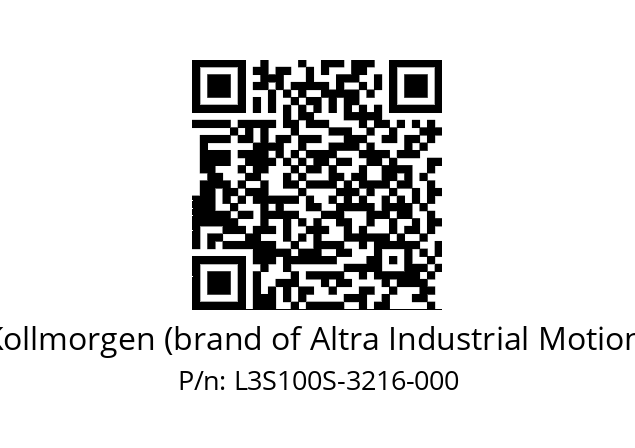   Kollmorgen (brand of Altra Industrial Motion) L3S100S-3216-000