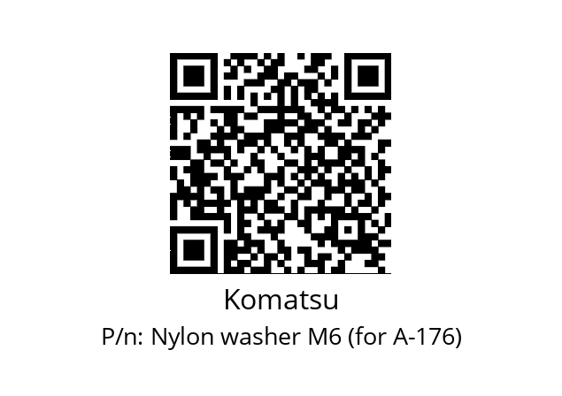   Komatsu Nylon washer M6 (for A-176)