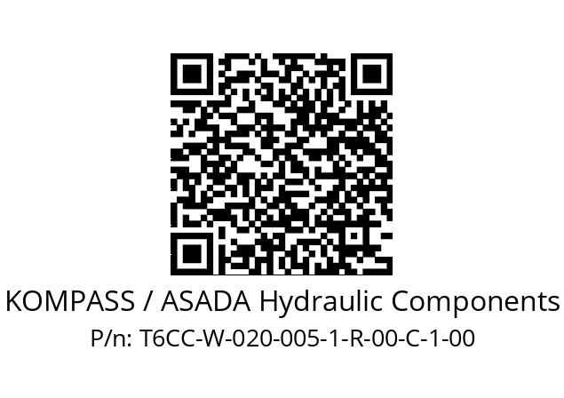   KOMPASS / ASADA Hydraulic Components T6CC-W-020-005-1-R-00-C-1-00