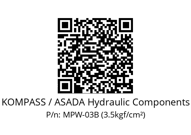   KOMPASS / ASADA Hydraulic Components MPW-03B (3.5kgf/cm²)