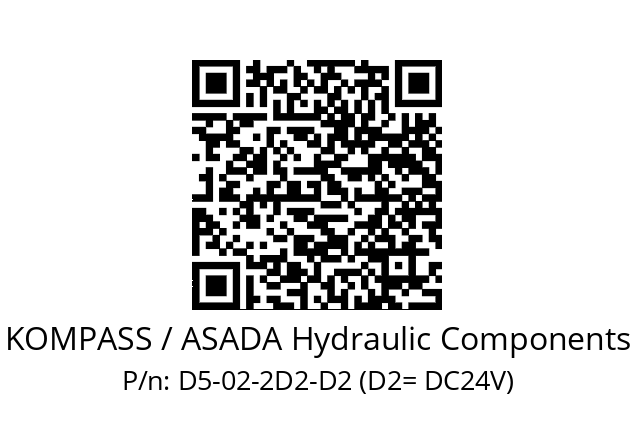   KOMPASS / ASADA Hydraulic Components D5-02-2D2-D2 (D2= DC24V)