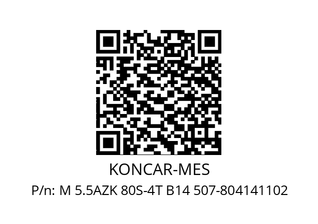   KONCAR-MES M 5.5AZK 80S-4T B14 507-804141102