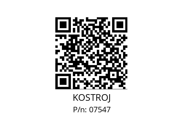   KOSTROJ 07547