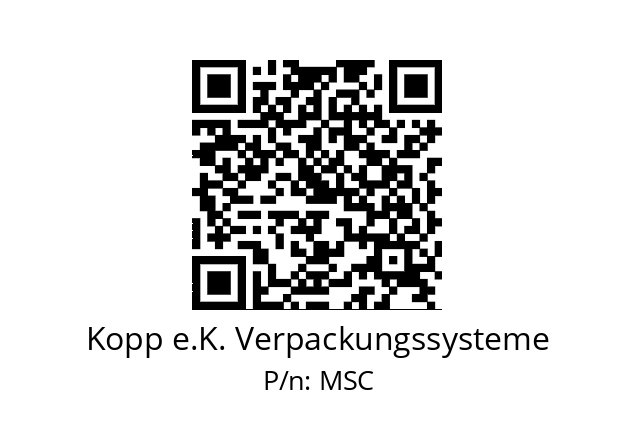   Kopp e.K. Verpackungssysteme MSC