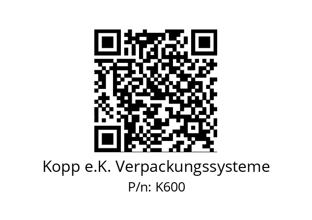   Kopp e.K. Verpackungssysteme K600