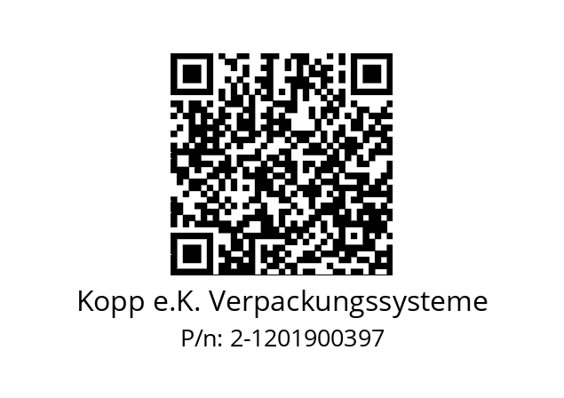   Kopp e.K. Verpackungssysteme 2-1201900397