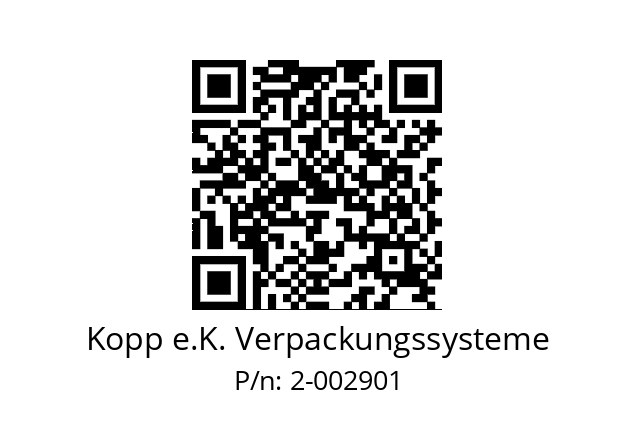   Kopp e.K. Verpackungssysteme 2-002901