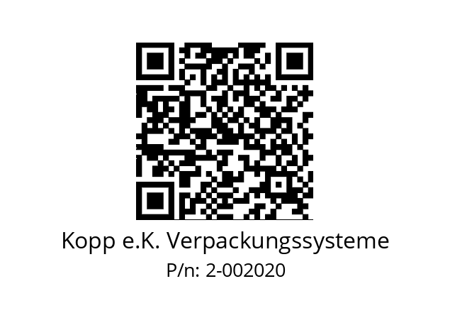   Kopp e.K. Verpackungssysteme 2-002020