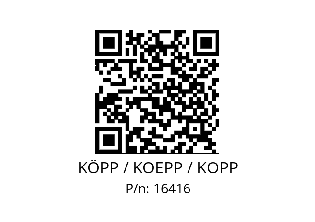   KÖPP / KOEPP / KOPP 16416