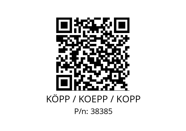   KÖPP / KOEPP / KOPP 38385