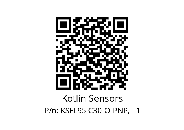   Kotlin Sensors KSFL95 C30-O-PNP, T1