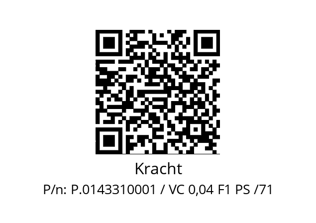   Kracht P.0143310001 / VC 0,04 F1 PS /71