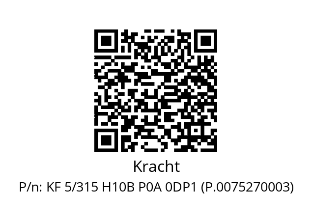   Kracht KF 5/315 H10B P0A 0DP1 (P.0075270003)