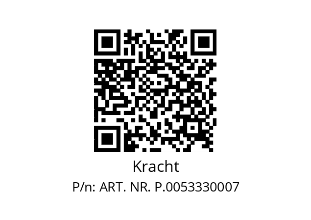   Kracht ART. NR. P.0053330007