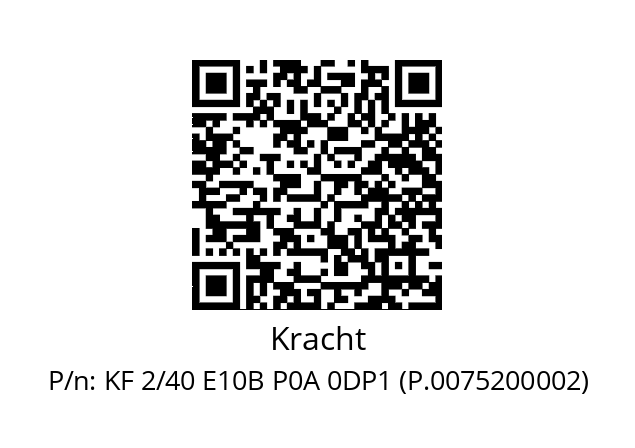   Kracht KF 2/40 E10B P0A 0DP1 (P.0075200002)