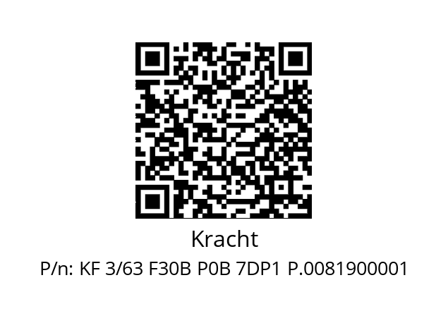   Kracht KF 3/63 F30B P0B 7DP1 P.0081900001