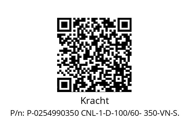   Kracht P-0254990350 CNL-1-D-100/60- 350-VN-S.