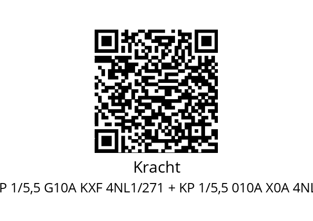   Kracht KP 1/5,5 G10A KXF 4NL1/271 + KP 1/5,5 010A X0A 4NL1/271