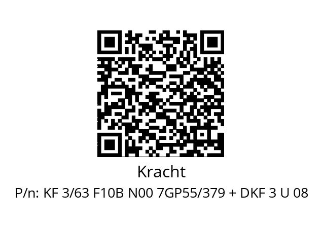   Kracht KF 3/63 F10B N00 7GP55/379 + DKF 3 U 08